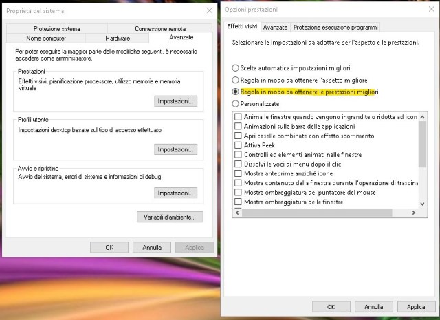 prestazioni migliori